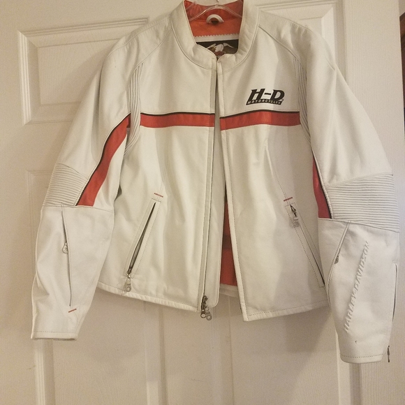 HarleyDavidson Jackets & Coats Harley Davidson White Leather